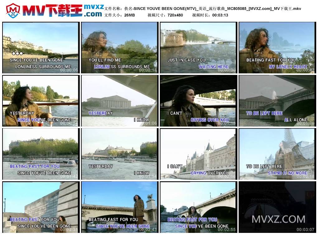 佚名-SINCE YOUVE BEEN GONE(MTV)_英语_流行歌曲_MC805085